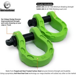 (CC-TH) Gear America Mega Shackles, Green [552GN]