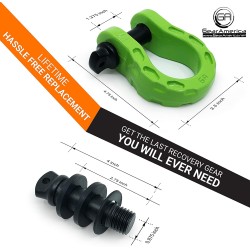 (CC-TH) Gear America Mega Shackles, Green [552GN]