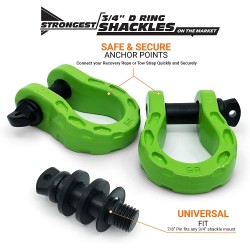 (CC-TH) Gear America Mega Shackles, Green [552GN]