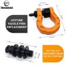 (CC-TH) Gear America Mega Shackles, Orange [552BOR]