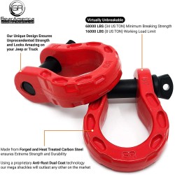 (CC-TH) Gear America Mega Shackles, Red [552RD]