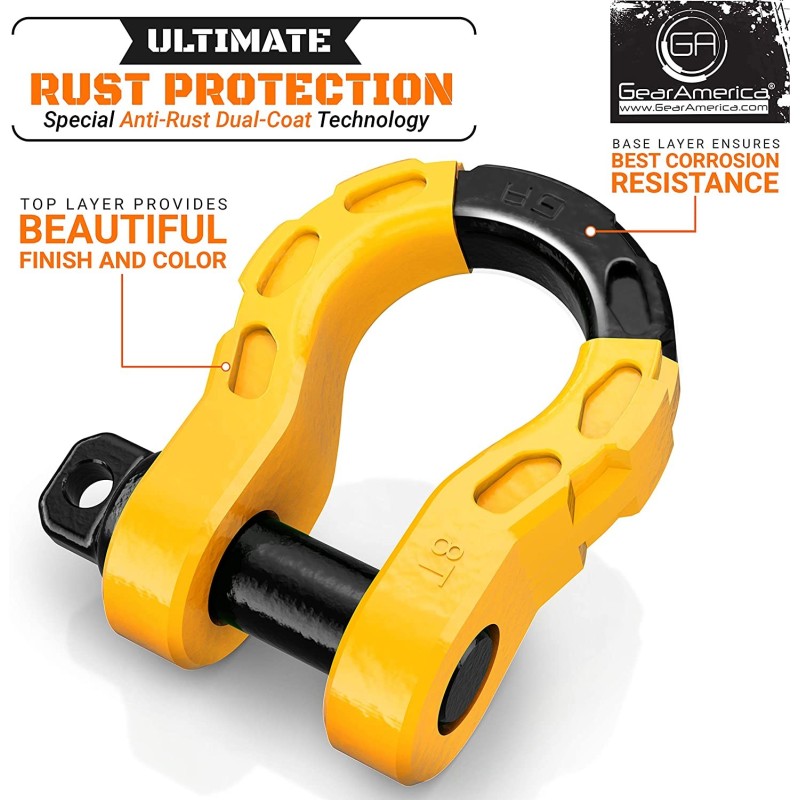 (CC-TH) Gear America Mega Shackles, Yellow [552YE]