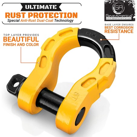 (CC-TH) Gear America Mega Shackles, Yellow [552YE]