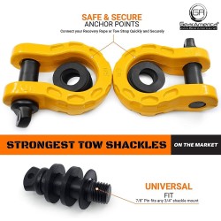 (CC-TH) Gear America Mega Shackles, Yellow [552YE]