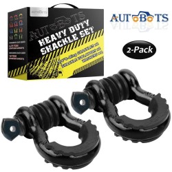 (CC-TH) AUTOBOTS D Ring Shackles 3/4", Black [NS8BK]