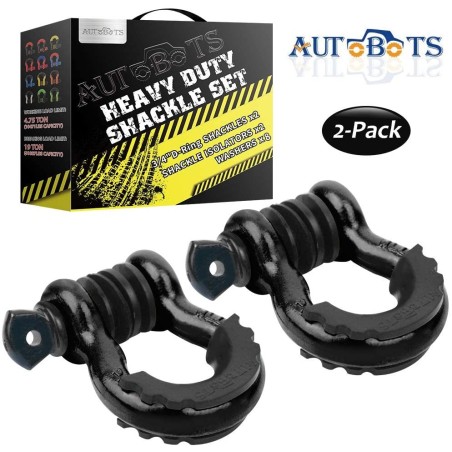 (CC-TH) AUTOBOTS D Ring Shackles 3/4", Black [NS8BK]