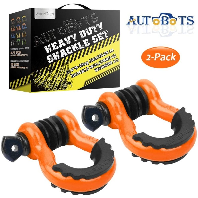 (CC-TH) AUTOBOTS D Ring Shackles 3/4", Orange [NS8OR]