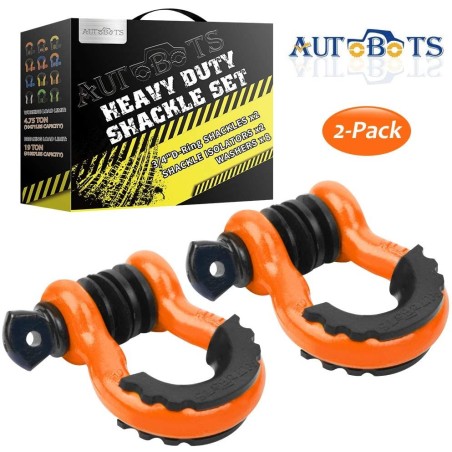 (CC-TH) AUTOBOTS D Ring Shackles 3/4", Orange [NS8OR]