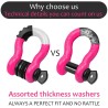 (CC-TH) AUTOBOTS D Ring Shackles 3/4", Pink [NS8PK]