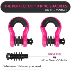 (CC-TH) AUTOBOTS D Ring Shackles 3/4", Pink [NS8PK]