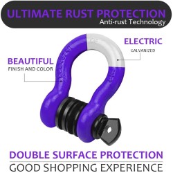 (CC-TH) AUTOBOTS D Ring Shackles 3/4", Purple [NS8PU]