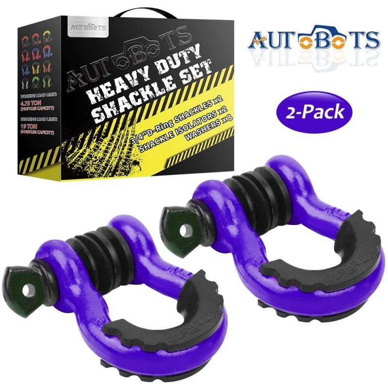 (CC-TH) AUTOBOTS D Ring Shackles 3/4", Purple [NS8PU]