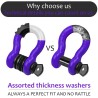 (CC-TH) AUTOBOTS D Ring Shackles 3/4", Purple [NS8PU]