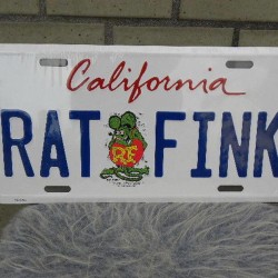 (CC-LP) Rat Fink California 車牌裝飾 [RAF382WH]