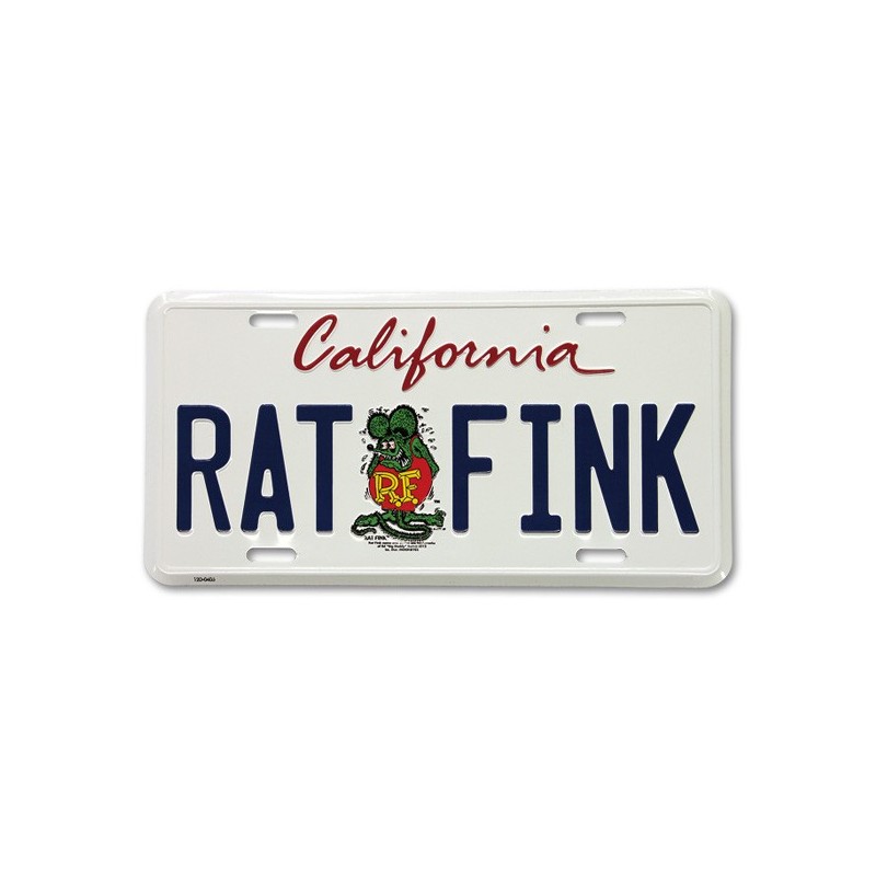 (CC-LP) Rat Fink California 車牌裝飾 [RAF382WH]