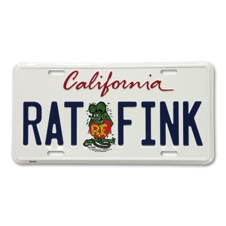 (CC-LP) Rat Fink California 車牌裝飾 [RAF382WH]