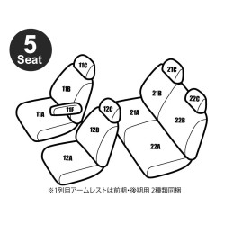 (CC-CSC) REGALIA ( レガリア) Design Seat Cover (5/6 Seat) [‎PT5-6]