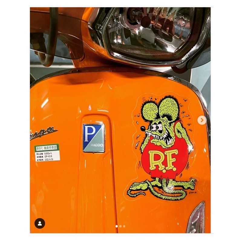 (CC-SK) Rat Fink Decal 貼紙 (大) [RD001GR]