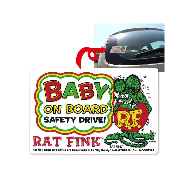 (CC-SK) Rat Fink Baby on Board Sticker 貼紙 [RDF044]