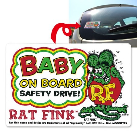 (CC-SK) Rat Fink Baby on Board Sticker 貼紙 [RDF044]