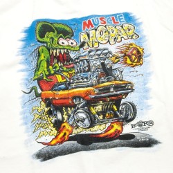 (G-AP-TSS) Rat Fink x MOONEYES Muscle Mopar T恤 [TM860WH]