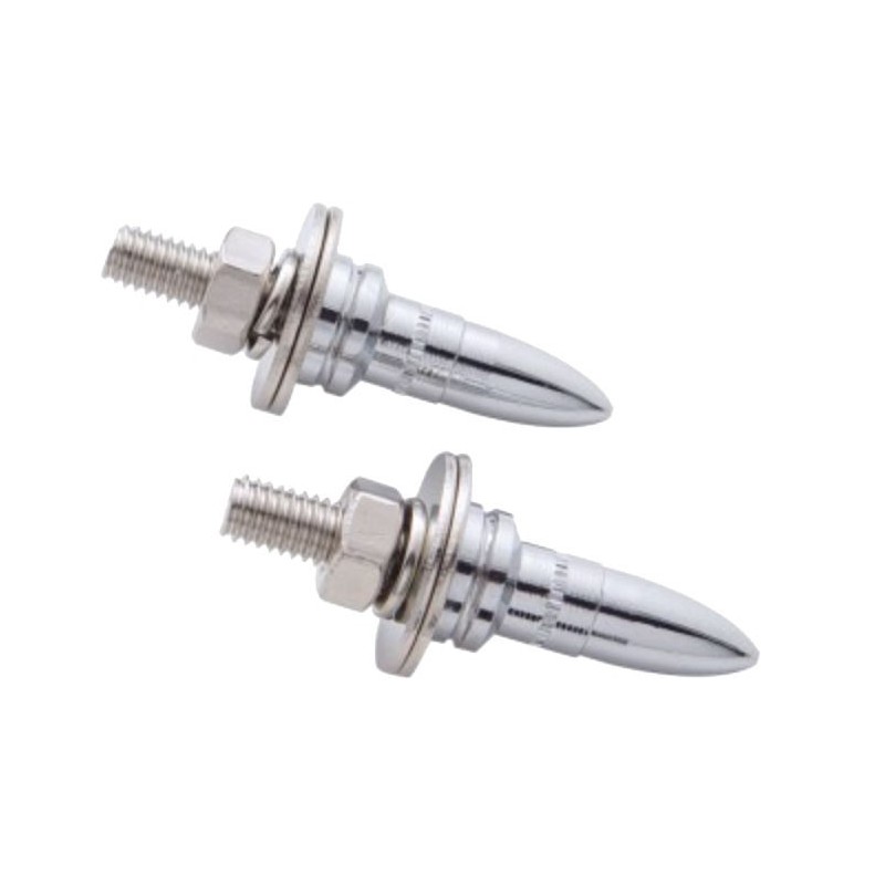 (CC-LB) Custom Accessories Chrome Bullet Style License Bolts [16224]