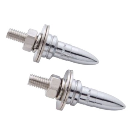 (CC-LB) Custom Accessories Chrome Bullet Style License Bolts [16224]