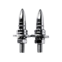 (CC-LB) Custom Accessories Chrome Bullet Style License Bolts [16224]