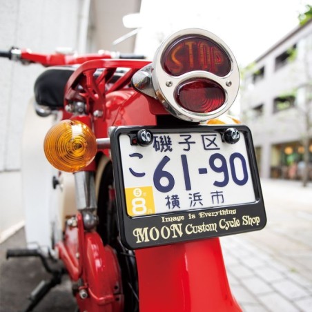 (CC-LFM) MOON (CUSTOM CYCLE SHOP) 電單車車牌框 [MG130GCBKMCS]