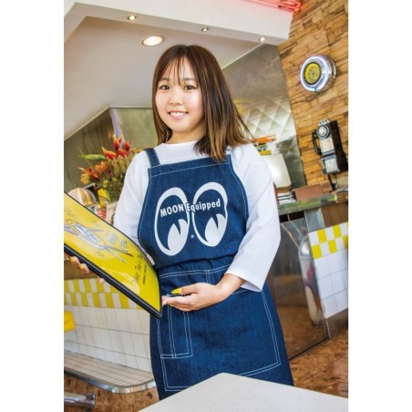 (G-AP-AP) MOON Equipped Canvas Apron Denim [MQF094DE]