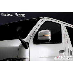 (CC-LTS) AVEST (アベスト) TOYOTA HIACE (200) Door Mirror Cover with LED White Bronze Gold [‎‎AV-069-W-P]