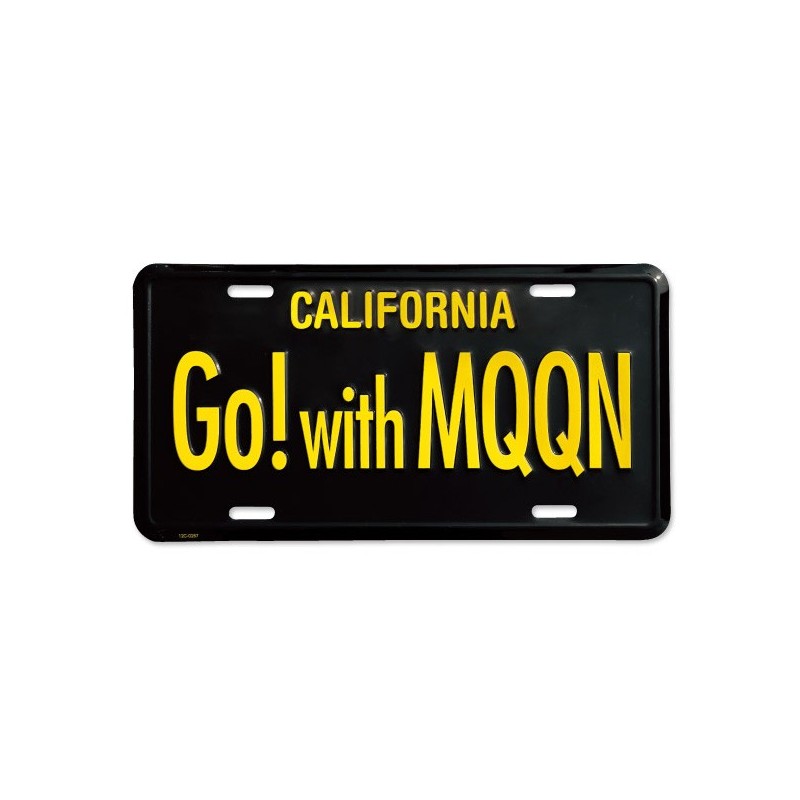 (CC-LP) MOONEYES “California+Go! with MOON ” 金屬車牌裝飾 [MG081GMBK]