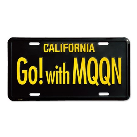 (CC-LP) MOONEYES “California+Go! with MOON ” 金屬車牌裝飾 [MG081GMBK]