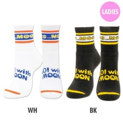 (G-AP-SO) Ladies MOON Line Short Socks [FM229]