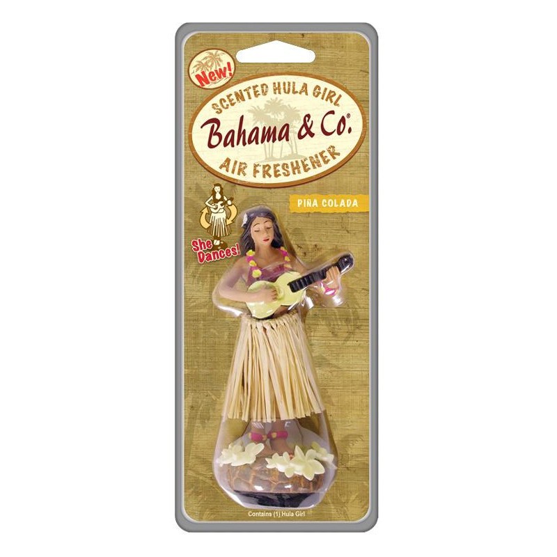 (CC-AF) Bahama & Co, SCENTED HULA GIRL (PINA COLADA) Air Freshener [E300860500]