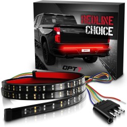 (CC-LLB) OPT7 60'' Redline Choice Double Row LED Tailgate Light Strip w/Red Turn Signal