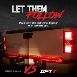 (CC-LLB) OPT7 60'' Redline Choice Double Row LED Tailgate Light Strip w/Red Turn Signal