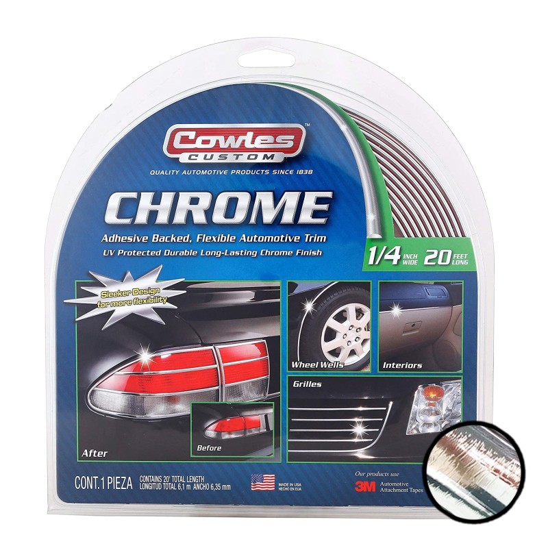 (CC-MP) Cowles Chrome Molding 1/4 Inch by 20 Feet [‎S37740]