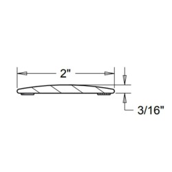 (CC-MP) Cowles Carbon/Blue Wide Self Adhesive PVC Molding 2 Inch by 16 Feet [‎S38905]