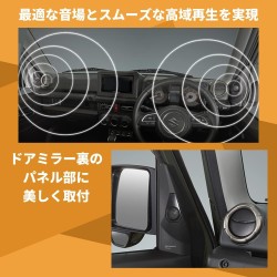 (C-AV-SP) Carrozzeria (Pioneer) SUZUKI JIMNY (JB74W) Tweeter Mounting Kit + Front Speaker [UD-K301+TS-F1640SII]