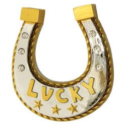 (CC-EM) Luv Your Ride LUCKY HORSESHOE 幸運馬蹄金屬徽章 [‎101]