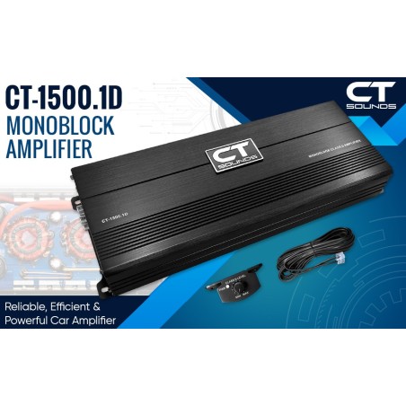 (C-AV-AM) CT Sounds 1500 Watts RMS Compact Class D Car Audio Monoblock Amplifier 擴音器 [CT-1500-1D]