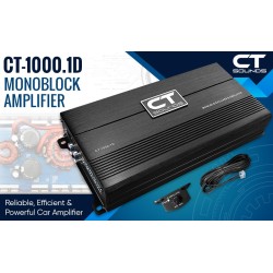 (C-AV-AM) CT Sounds 1000 Watts RMS Compact Class D Car Audio Monoblock Amplifier [CT-1000-1D]