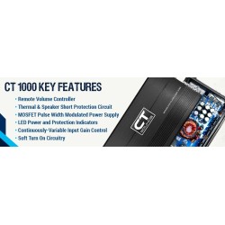 (C-AV-AM) CT Sounds 1000 Watts RMS Compact Class D Car Audio Monoblock Amplifier [CT-1000-1D]