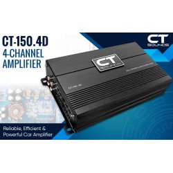 (C-AV-AM) CT Sounds 1000 Watts RMS Full-Range Class D 4 Channel Car Audio Amplifier [CT-150-4D]
