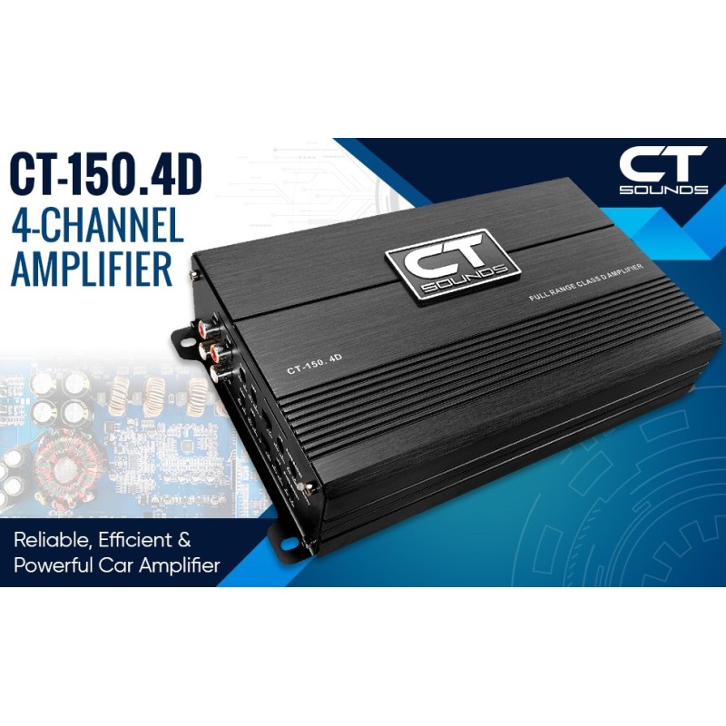 (C-AV-AM) CT Sounds 1000 Watts RMS Compact Class D Car Audio Monoblock Amplifier 全頻擴音器 [CT-150-4D]