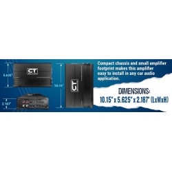 (C-AV-AM) CT Sounds 1000 Watts RMS Full-Range Class D 4 Channel Car Audio Amplifier [CT-150-4D]