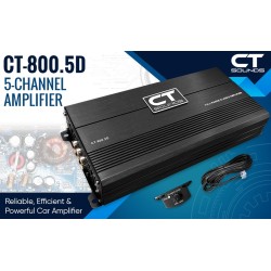 (C-AV-AM) CT Sounds 1000 Watts RMS Full-Range Class D 5-Channel Car Amplifier [CT-800-5D]