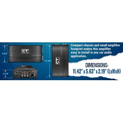 (C-AV-AM) CT Sounds 1000 Watts RMS Full-Range Class D 5-Channel Car Amplifier 全頻擴音器 [CT-800-5D]