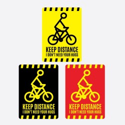 (CC-SK) D.I.Y BICYCLE Keep Distance Sticker [AM-0002]